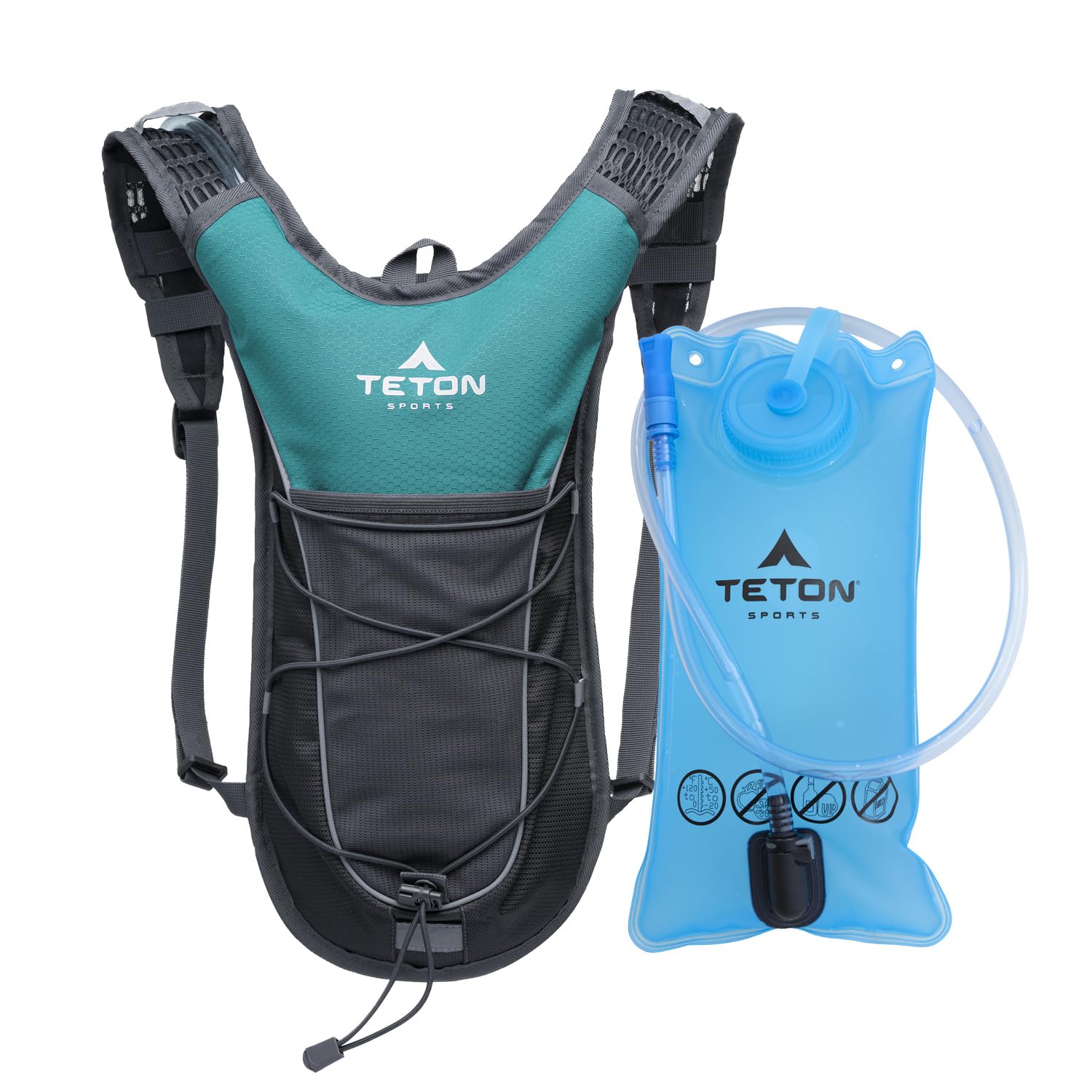 Teton Oasis/Trailrunner Hydration Backpack – Lightweight Water Pack with 2L/3L Bladder for Hiking, Running, Cycling, Biking 18L/22L Sizes – Sewn-in Rain Cover – Fits Men and Women