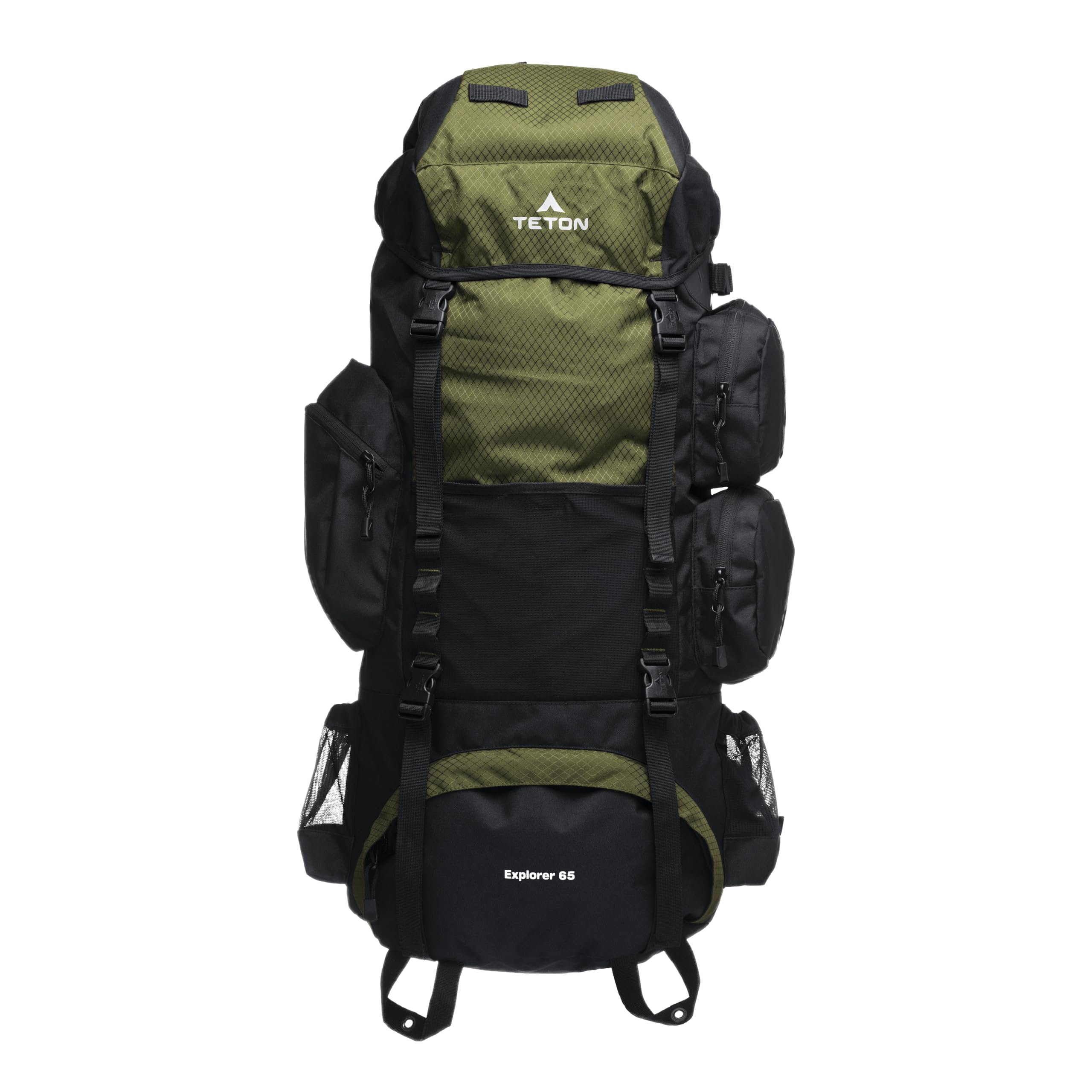 Teton 85L Explorer Internal Frame Backpack for Hiking, Camping, Backpacking, Rain Cover Included, Black