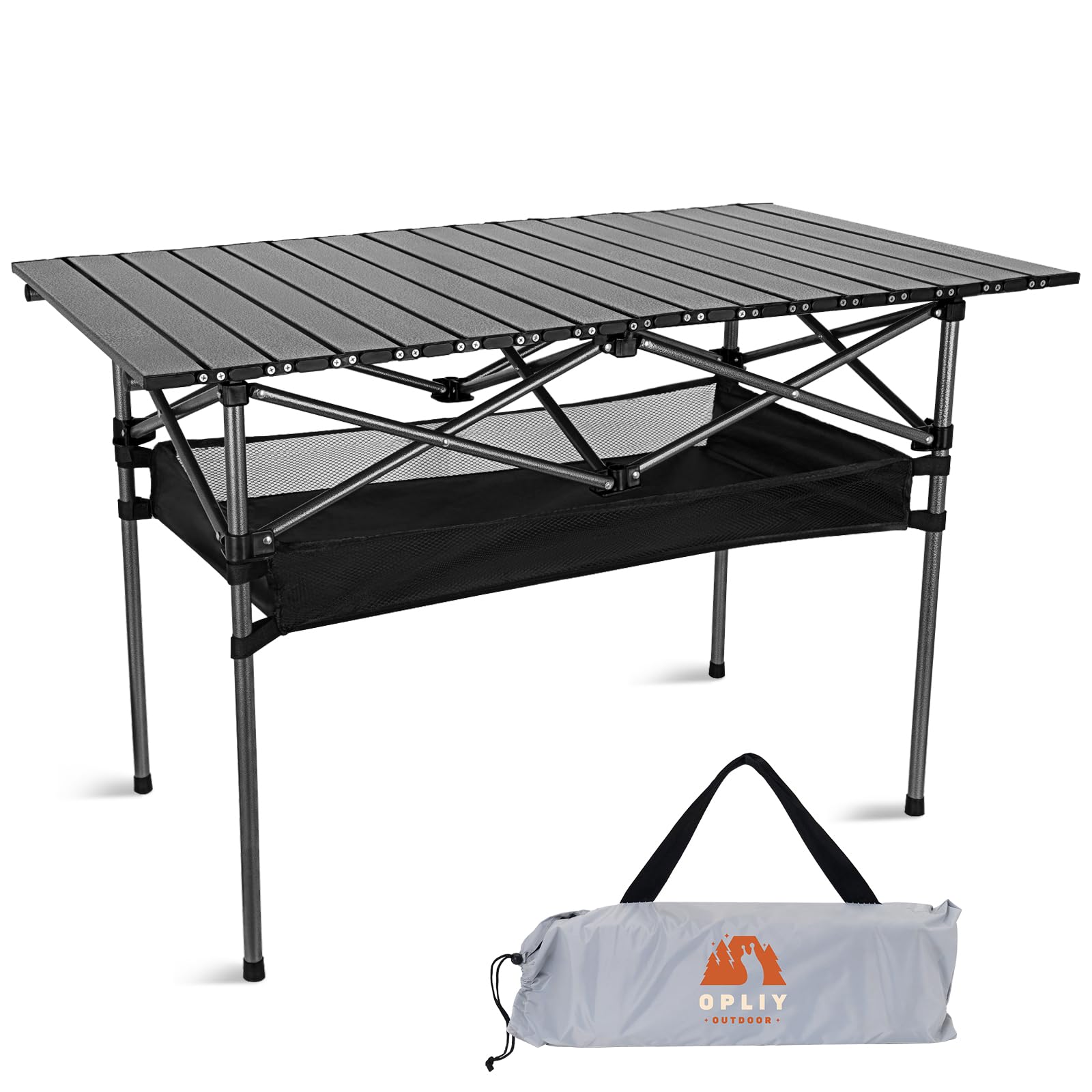 Opliy Folding Camping Table,Portable Table for 1-2 Persons -Collapsible Table Lightweight with Carry Bag for Camping, Hiking, Picnics, BBQs, Beach Trips & Tailgating(16.5 inch).