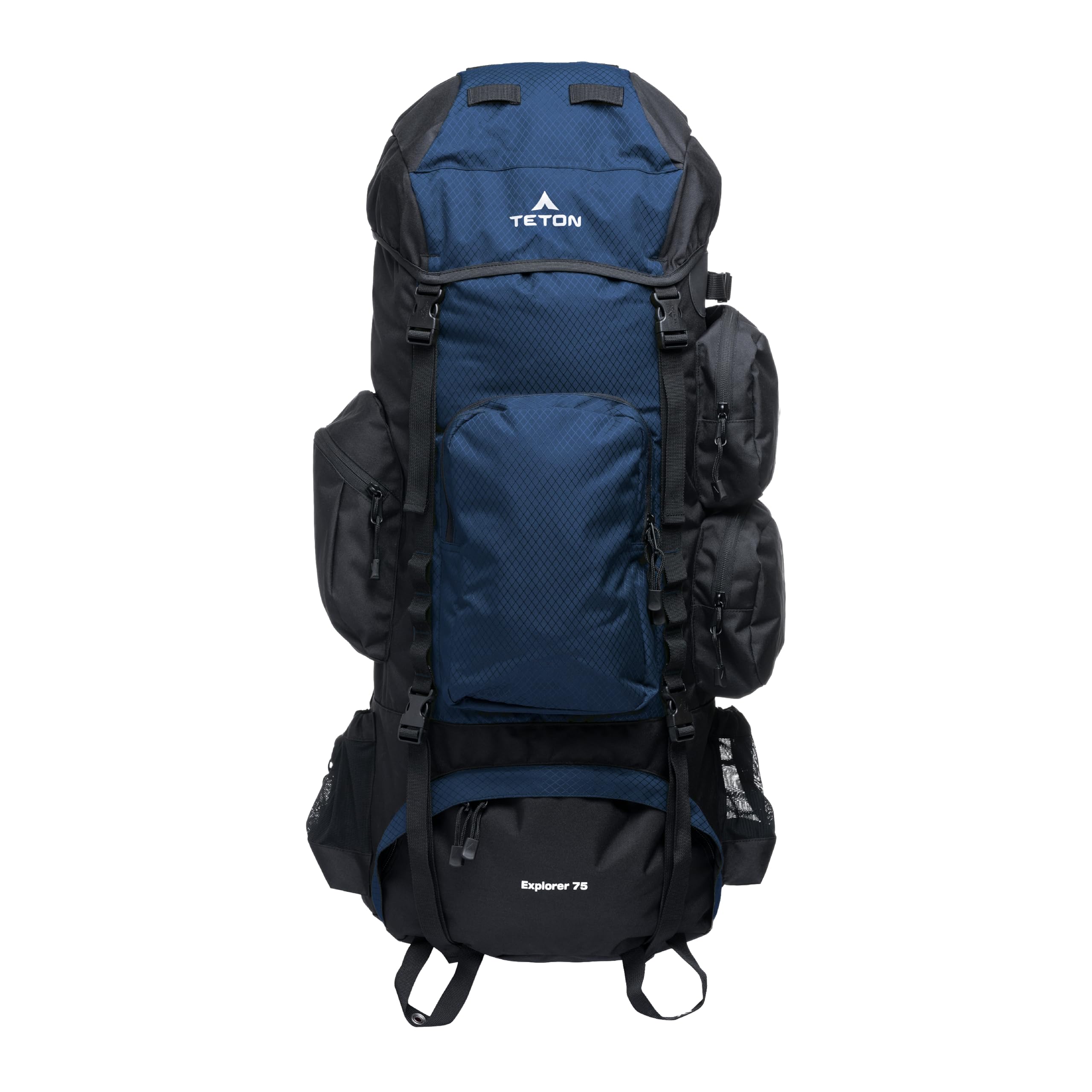 Teton 85L Explorer Internal Frame Backpack for Hiking, Camping, Backpacking, Rain Cover Included, Black
