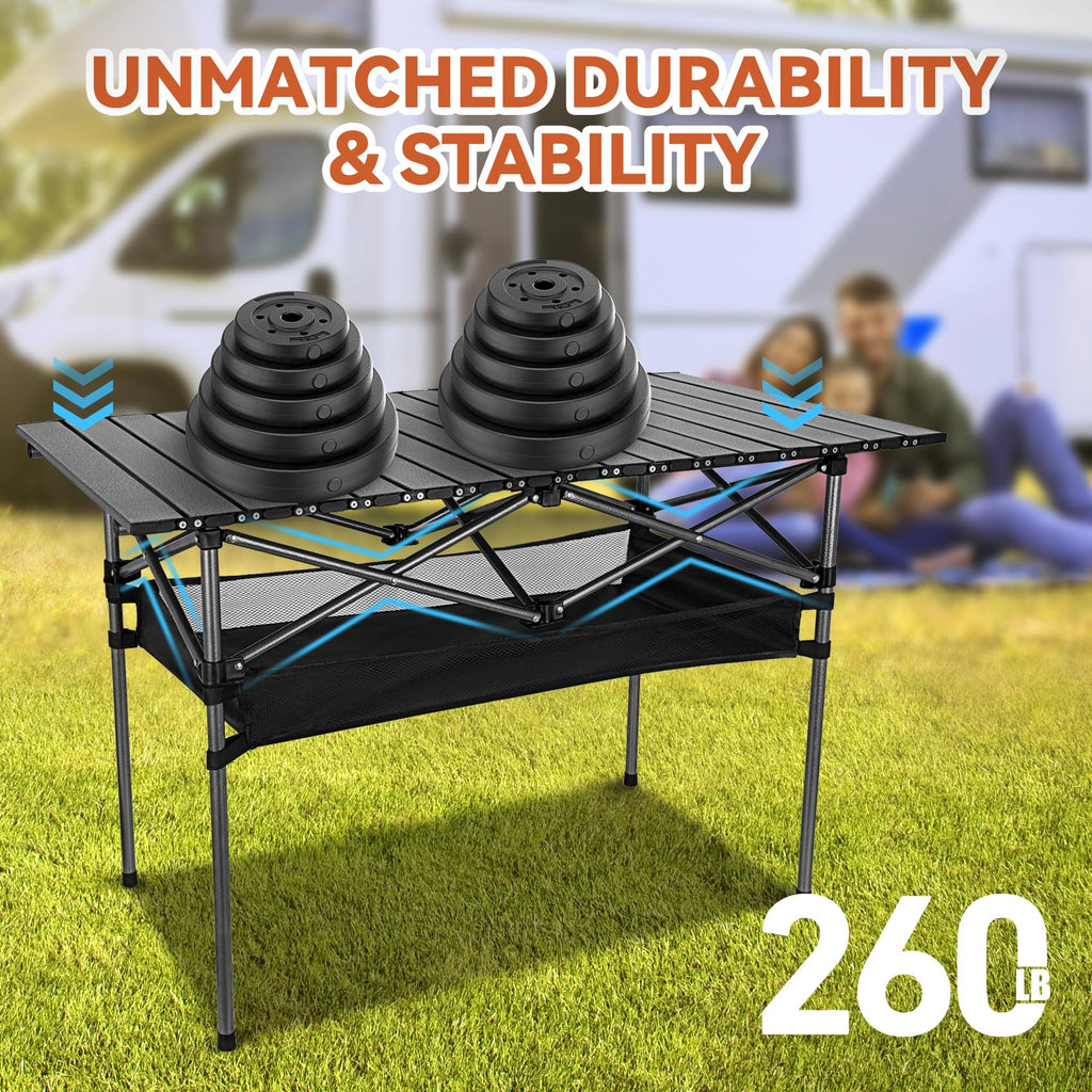Opliy Folding Camping Table,Portable Table for 1-2 Persons -Collapsible Table Lightweight with Carry Bag for Camping, Hiking, Picnics, BBQs, Beach Trips & Tailgating(16.5 inch).