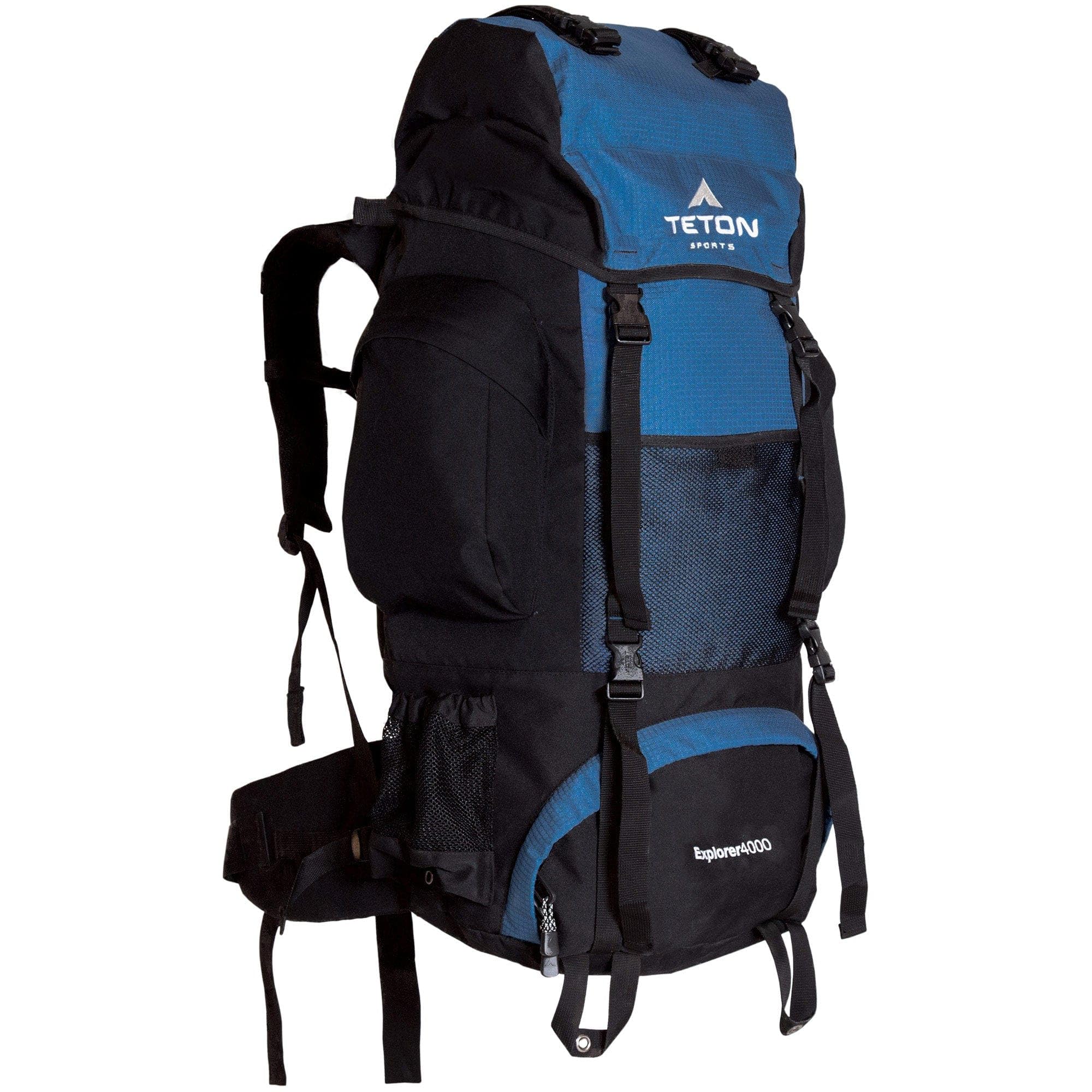 Teton 85L Explorer Internal Frame Backpack for Hiking, Camping, Backpacking, Rain Cover Included, Black