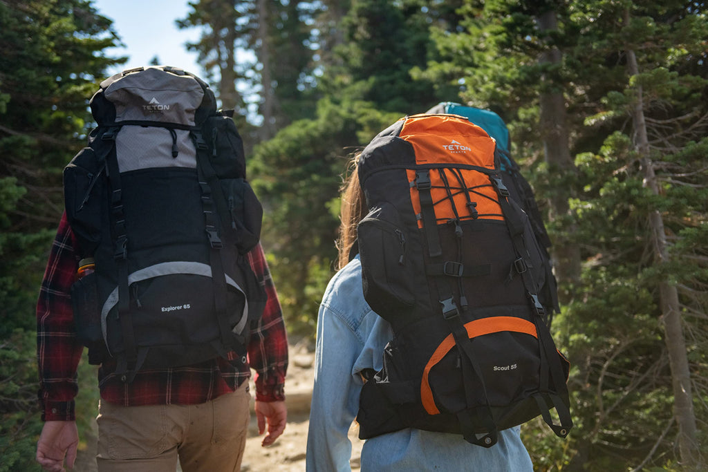 Teton 85L Explorer Internal Frame Backpack for Hiking, Camping, Backpacking, Rain Cover Included, Black